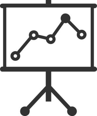 Chart icon symbol image for data statistic analysis illustration