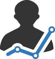 Chart icon symbol image for data statistic analysis illustration vector