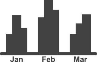 Chart icon symbol image for data statistic analysis illustration vector