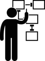 Chart icon symbol image for data statistic analysis illustration vector