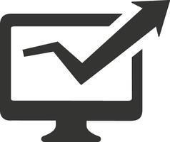 Chart icon symbol image for data statistic analysis illustration vector