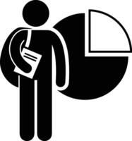 Chart icon symbol image for data statistic analysis illustration vector