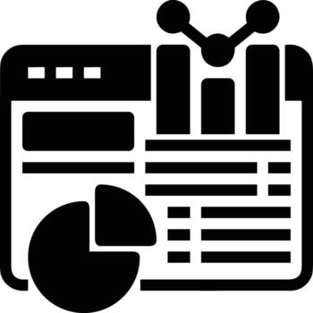 Chart icon symbol image for data statistic analysis illustration vector