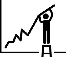Chart icon symbol image for data statistic analysis illustration vector