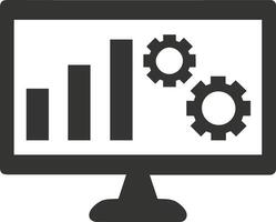 Chart icon symbol image for data statistic analysis illustration vector