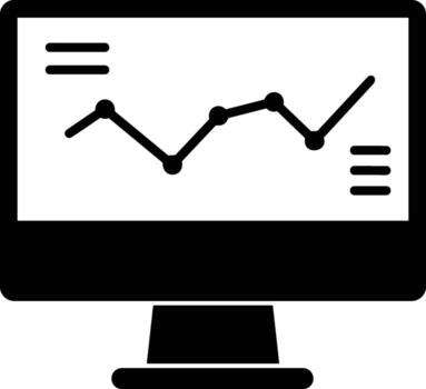 Chart icon symbol image for data statistic analysis illustration vector