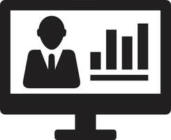 Chart icon symbol image for data statistic analysis illustration vector