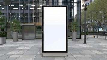 Blank outdoor billboard mockup template for placeholder photo