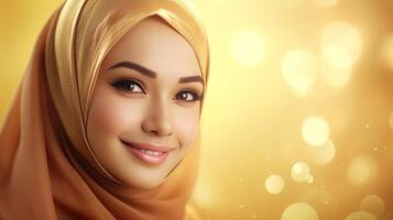 Beautiful Indonesian model with a warm smile photo