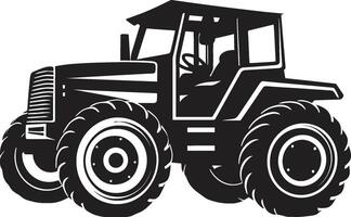 Crop Commander Modern Tractor Field Marshal Bold Tractor Emblem in Black vector