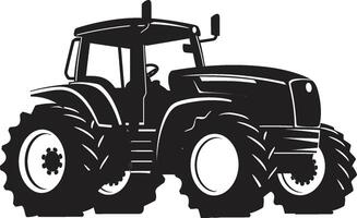 Agritech Ally Sleek Black Tractor Emblem Field Fury Bold Tractor vector