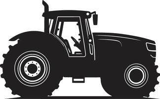 Crop Crusader Modern Tractor Emblem Farm Forge Contemporary Tractor vector