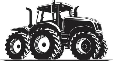 Rural Rider Sharp Tractor in Black Field Champion Robust Tractor Emblem vector
