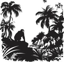 Panthers Domain Shadowed Jungle Midnight Mirage Blackened Jungle Emblem vector