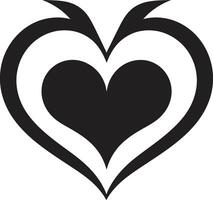 Intriguing Heart Shape Stylish Classy Heart Emblem Minimal Decorative vector