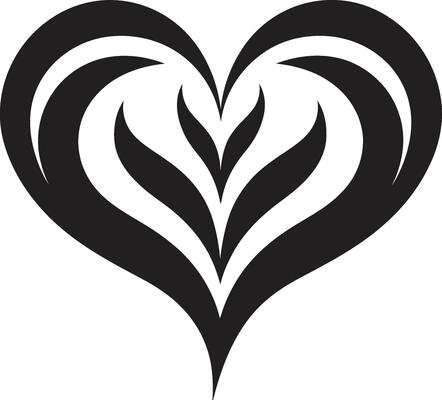Artistic Heart Elegant Decorative Symbol Modern Heart Silhouette Minimalist