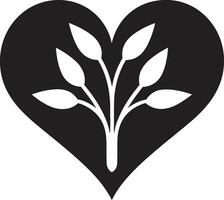 Stylish Heart Abstract Element Chic Black Heart Sleek Decorative Symbol vector