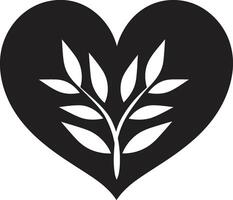 Modern Heart Silhouette Minimalist Delicate Black Heart Abstract Decorative Element vector
