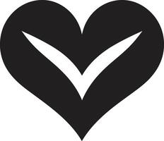 Intricate Black Heart Stylish Decorative Symbol Stylish Heart Modern Abstract vector