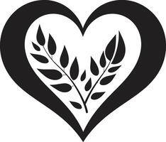 Delicate Black Heart Graceful Abstract Element Abstract Love Symbol Elegant Art vector