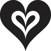 Delicate Black Heart Graceful Abstract Symbol Abstract Love Symbol Elegant vector