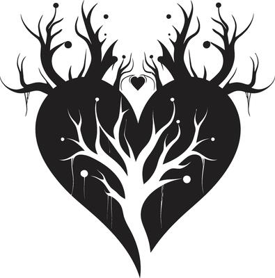 Abstract Love Symbol Modern Abstract Heart Minimalist Heart Refined Black