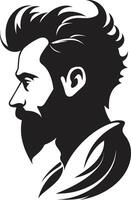 Midnight Muse Stylish Abstract Man Face Ethereal Elegance Minimalistic Black Man Face Graphic vector