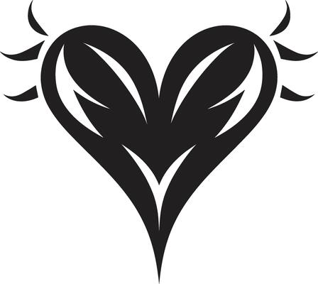 Mystic Obsidian Heart Elegant Abstract Black Heart Midnight Melody Intriguing Graphics of Black Heart