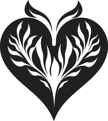 Chic Decorative Intriguing Black Abstract Symbol Abstract Love Symbol Modern Heart Shape