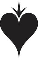 Sleek Heart Intriguing Black Decorative Graceful Abstract Heart Contemporary Graphic Element vector