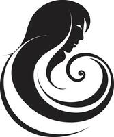 Gothic Gaze Intriguing Abstract Woman Face Element Enigma Essence Contemporary Graphics of Black Woman Face vector