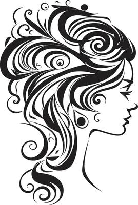 Silent Symphony Refined Abstract Woman Face Element Dark Reflection Sophisticated Graphics of Black Woman Face