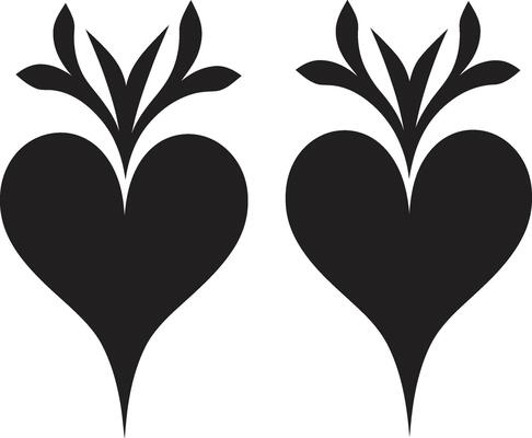 Stylish Minimalist Heart Graceful Black Graphic with Decorative Flourishes Sleek Heart Intriguing Black Graphic with Abstract Accents