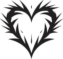 Midnight Melody Intriguing Graphics of Black Heart Shadowed Gaze Abstract Man Face in Noir vector