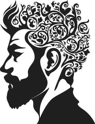 Sleek Shadow Profile Refined Abstract Man Face Dark Reflections Intriguing Abstract Man Face Symbol