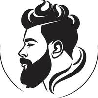 Ethereal Essence Contemporary Graphics of Black Man Face Midnight Muse Elegant Abstract Man Face Graphic vector