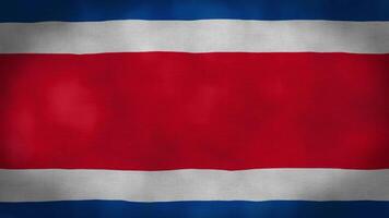 Costa Rica flag waving 3d. Abstract background. Loop animation. video
