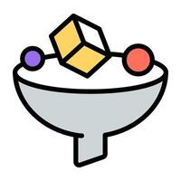Creative design icon of filtration vector