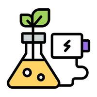 An editable design icon of chemical flask vector