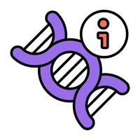 DNa icon in flat design vector