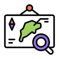 Modern design icon of search map vector