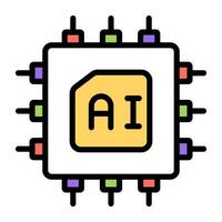 Perfect design icon of microchip vector