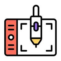 Trendy design icon of pen tablet vector