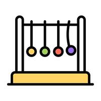 An editable design icon of newton's cradle vector