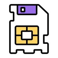 A creative design icon of mobile sim vector
