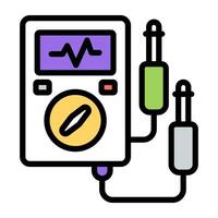A creative design icon of voltmeter vector
