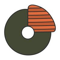 A trendy design icon of donut chart vector