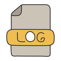 A trendy design icon of log file vector