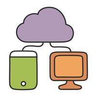 An icon design of cloud computing vector