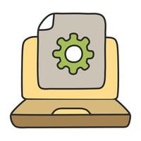 A trendy design icon of file setting vector